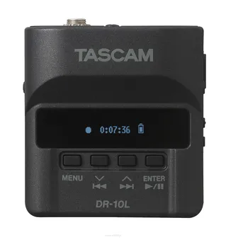 TASCAM DR-10L  Przenośny rejestrator cyfrowy z mikrofonem lavalier, zapis na karcie pamięci microSD. KOLOR CZARNY.