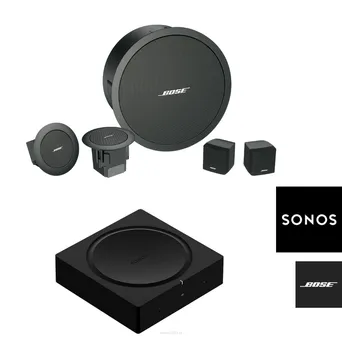 Sonos Amp Zestaw wzmacniacz bezprzewodowy, BOSE Freespace 3-II Zestaw głośników sufitowych z subwooferem