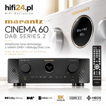 Marantz CINEMA 60 DAB Series 2 Black – amplituner kina domowego z radiem DAB+ i obsługą Dirac Live