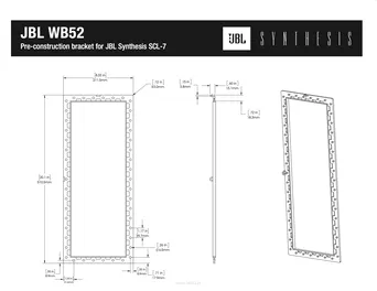 JBL WB52 Wspornik ścienny do użytku jako część procesu instalacji JBL Synthesis SCL-7