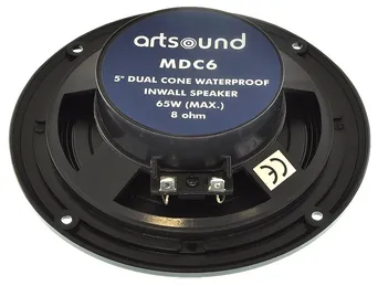 ArtSound MDC6 Czarny – okrągły – średnica: 150 mm / głośnik dwudrożny / 5” polypropylen woofer + 1” tweeter / moc: 50 W RMS / pasmo: 100 – 20 kHz / 8 ohm