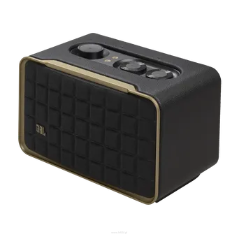 JBL Authentics 200  Inteligentny głośnik domowy w stylu retro, z łącznością Wi-Fi, Bluetooth i asystentami głosowymi.