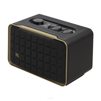 JBL Authentics 200  Inteligentny głośnik domowy w stylu retro, z łącznością Wi-Fi, Bluetooth i asystentami głosowymi.