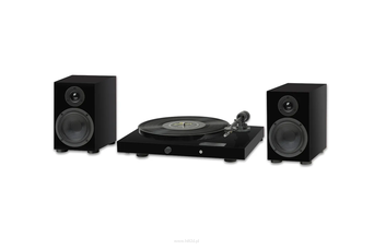 Pro-Ject Juke Box E 1 HiFi Set  System oferuje odtwarzanie płyt winylowych, dwa wejścia: liniowe oraz Bluetooth oraz jedno wyjście linowe. Wbudowany wzmacniacz stereo posiada moc 2 × 50W (4 Ohm).