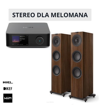 WiiM Amp Ultra Grey + KEF Q7 Meta Orzech Z myślą o melomanach, fanach kina domowego i entuzjastach inteligentnego domu