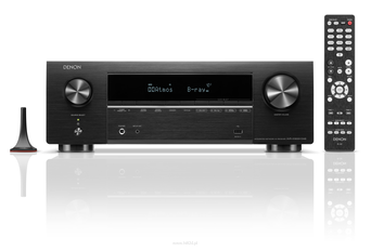 DENON AVR - X1800H DAB  7.2-kanałowy amplituner AV, 145W, 8K Ultra HD, 6 wejść HDMI, 3D Audio, HEOS