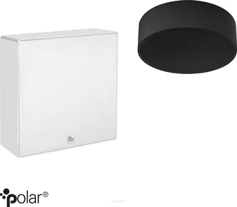 LB DA 250 T  Polar Dwudrożny głośnik naścienny z technologią Polar i pasywnymi radiatorami Kąt rozpraszania 180° 100 V version, power 7.5/15/30 wat  Średnica 260 mm, głębokość 80 mm