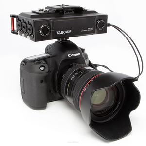 TASCAM DR-70D  Rejestrator cyfrowy przeznaczony do aparatów fotograficznych DSLR i kamer - 5