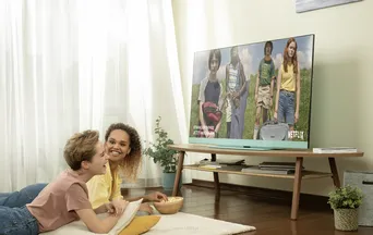 LOEWE We. SEE 43 aqua blue Niepowtarzalne telewizory LED Ultra HD z funkcją strumieniowania