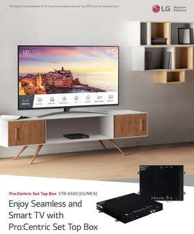 LG STB-6500 Set Top Box to inteligentna przystawka telewizyjna zaprojektowana z myślą o hotelach i innych obiektach oferujących usługi gościnne