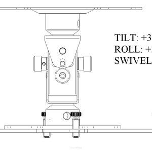 Euromet Arakno Mini Uchwyt do projektora, max. 20 kg. 3 kolory Odległość projektora od sufitu/ściany: 147 mm. - 2