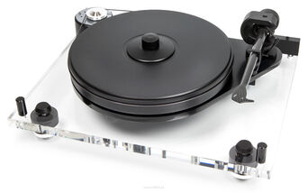 Pro-Ject 6-Perspex SB DC Gramofon analogowy z napędem paskowym, elektroniczną regulacją obrotów 33/45. z wkładką gramofonową Ortofon Quintet Blue 