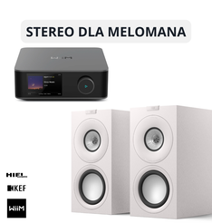 WiiM Amp Ultra Grey + KEF Q Concerto Satynowy biały  Z myślą o melomanach, fanach kina domowego i entuzjastach inteligentnego domu