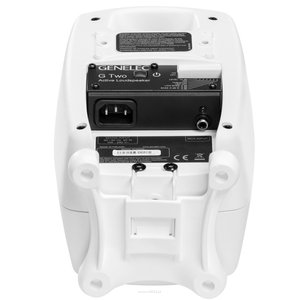 Genelec G Two SPL 100 dB  50 W Bass (Class D) + 50 W Treble (Class D) 56 Hz - 25 kHz Aktywny głośnik, imponujące możliwości z eleganckim designem. - 5