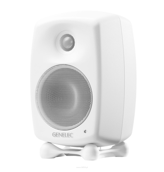 Genelec G Two SPL 100 dB  50 W Bass (Class D) + 50 W Treble (Class D) 56 Hz - 25 kHz Aktywny głośnik, imponujące możliwości z eleganckim designem.