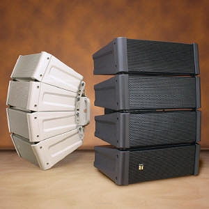 TOA HX-5B-WP Pożarowy system głośnikowy z regulowaną charakterystyką promieniowania; zbudowany z 4 modułów głośnikowych (woofer + 3 tweetery każdy); moc znamionowa 200W, efektywność 96-99 dB SPL (zależnie od kąta otwarcia), pasmo przenoszenia 70(85)Hz - 2 - 4