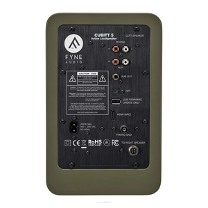 Fyne Audio Cubitt 5 Olive Green – aktywne kolumny stereo 240 W z HDMI ARC i Bluetooth aptX HD - 4