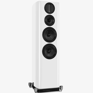 Wharfedale AURA 4  White – biały lakier wysoki połysk, podłogowe kolumny Hi-Fi inspirowane flagową serią ELYSIAN - 4
