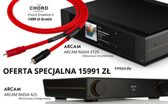 ARCAM ST25 Streamer + ARCAM A25 Wzmacniacz zintegrowany  Zestaw Promocyjny