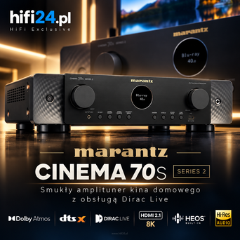 Marantz CINEMA 70s Series 2 Black – smukły amplituner kina domowego z obsługą Dirac Live