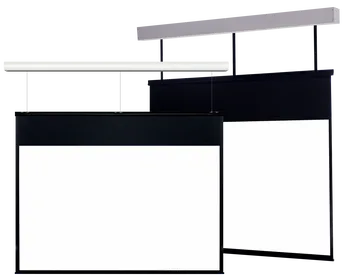 Suprema AQUARIUS C/D Format 1:1 Elektrycznie rozwijany ekran projekcyjny z linii profesjonalnej SPECJALISTYCZNEJ z systemem opuszczanej kasety, dedykowany do bardzo wysokich pomieszczeń