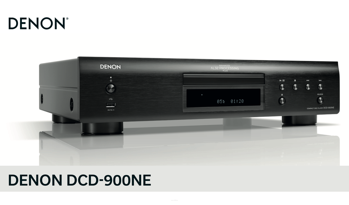 DENON DCD-900NE Black Odtwarzacz CD z technologią Advanced AL32 Processing Plus oraz portem USB