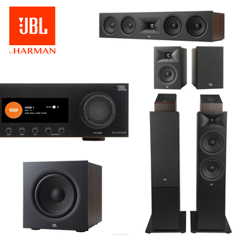 JBL MA 7100HP + Stage 280F + Stage 250B + Stage 240H + Stage 245C + Stage 220P — zestaw kina domowego 5.1.2 Dolby Atmos