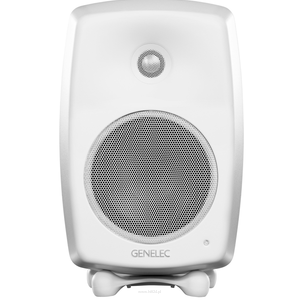 Genelec G Three SPL 104 dB  50 W Bass (Class D) + 50 W Treble (Class D) 47 Hz - 25 kHz  Aktywny głośnik, imponujące możliwości z eleganckim designem. - 6