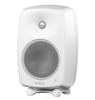 Genelec G Three SPL 104 dB  50 W Bass (Class D) + 50 W Treble (Class D) 47 Hz - 25 kHz  Aktywny głośnik, imponujące możliwości z eleganckim designem.