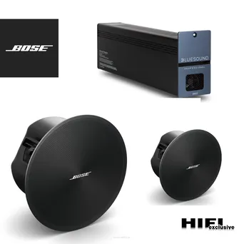 BOSE DesignMax DM5C głośniki sufitowy 2 szt Bluesound B170S  Wzmacniacz stereo z sieciowym odtwarzaczem muzycznym • 2 x 60 W (8Ω), 4 x 100 W (4Ω) , sterownik ścienny