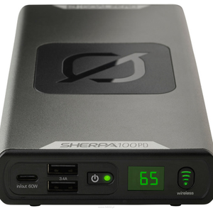 Goal Zero Sherpa 100 PD bardzo wydajny, zatwierdzony przez linie lotnicze power bank z indukcją. - 2