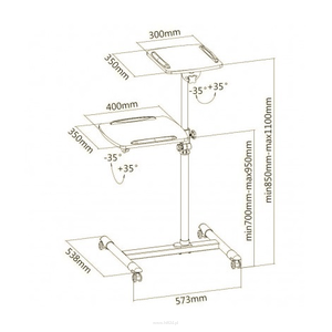 Techly Stolik do projektora - 2
