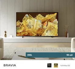 SONY BRAVIA FWD-98X90L 98-calowy monitor BRAVIA 4K HDR z podświetleniem Full Array LED, z Google TV i 3-letnim pakietem ochrony PrimeSupport.