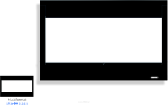 Suprema  Taurus Multiformat Matt White HD Movie Ekran ścienny, ramowy z linii rezydencjonalnej premium