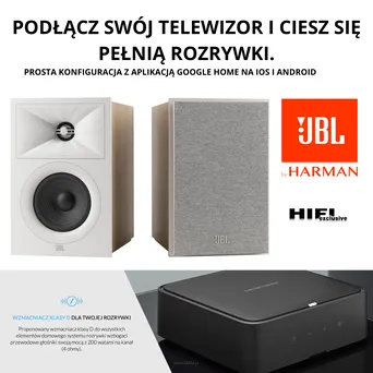 Harman Kardon Citation AMP/ JBL Stage 2 250B  Zestaw nagłośnienia. Wszechstronny dźwięk dla każdego wnętrza. Słuchaj ulubionych treści audio, radia internetowego. PODŁĄCZ SWÓJ TELEWIZOR I CIESZ SIĘ PEŁNIĄ ROZRYWKI.