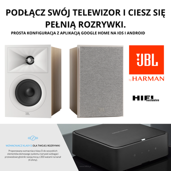 Harman Kardon Citation AMP/ JBL Stage 2 250B  Zestaw nagłośnienia. Wszechstronny dźwięk dla każdego wnętrza. Słuchaj ulubionych treści audio, radia internetowego. PODŁĄCZ SWÓJ TELEWIZOR I CIESZ SIĘ PEŁNIĄ ROZRYWKI.