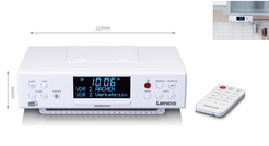 LENCO KCR-190WH Radio kuchenne DAB+/FM z Bluetooth®, oświetleniem LED i timerem - białe