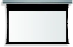 Suprema  KASTOR (EOL) Format 16:9 Elektrycznie rozwijany ekran projekcyjny z linii rezydencjonalnej PREMIUM, dedykowany do zabudowy sufitowej z systemem bocznych napinaczy i zintegrowanym sterowaniem IR+RS+Dry Contact