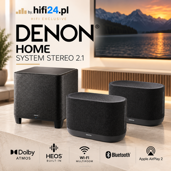 Denon Home 400 × 2 + Home Subwoofer – bezprzewodowy system stereo 2.1 z Dolby Atmos
