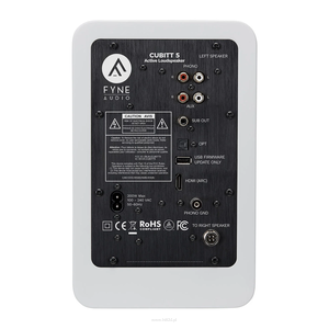 Fyne Audio Cubitt 5 Arctic White – aktywne kolumny stereo 240 W z HDMI ARC i Bluetooth aptX HD - 4