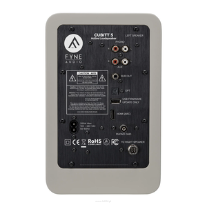 Fyne Audio Cubitt 5 Pebble Grey– aktywne kolumny stereo 240 W z HDMI ARC i Bluetooth aptX HD - 3