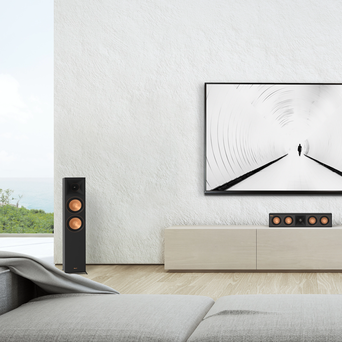 KLIPSCH RP-6000F II EBONY – mocny zestaw głośników do  kina domowego (fronty RP-6000F II Ebony – 2 szt  surround RP-500M II Walnut – 2 szt centralny RP-504C II Walnut) potężny zestaw do filmów, muzyki i gamingu