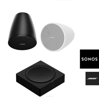 Sonos Amp Zestaw wzmacniacz bezprzewodowy, Głośniki Bose Designmax DM5E