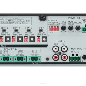 TOA MA-725F-EB  Wielokanałowy system matrycujący  4 wejścia liniowe stereo-sumowane z możliwością matrycowania do 4 wyjść wzmacniaczy. - 2