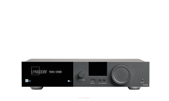 LYNGDORF TDAI-3400 STRUMIENIOWE WZMACNIACZE ZINTEGROWANE Z ROOMPERFECT Moc wyjściowa: 2 x 400 W