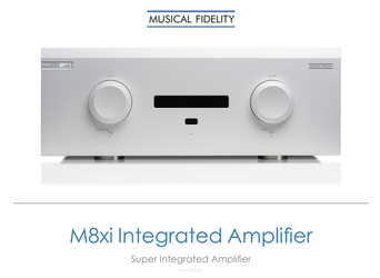 Musical Fidelity M8xi  Wzmacniacz zintegrowany Moc wyjściowa (20Hz - 20kHz): 550 W na kanał przy 8Ω (870W przy 4Ω); Moc szczytowa 1.6kW przy 2Ω