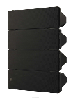 TOA HX-7B WP Kompaktowy system liniowy o regulowanym kącie otwarcia; moc znamionowa 750W, efektywność 100 dB, pasmo przenoszenia 70 Hz - 20 kHz; obudowa w kolorze czarnym; konstrukcja do instalacji zewnętrznych