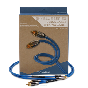 MELODIKA SKY BLUE SB2R20 KABEL 2XRCA - 2XRCA O DŁUGOŚCI 0.7M1 - 2