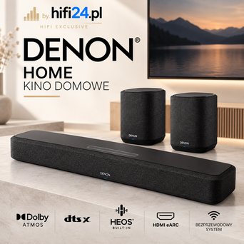 Denon Home Sound Bar 550 + 2 × Home 150 – bezprzewodowe kino domowe Dolby Atmos i HEOS