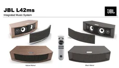 JBL L42 MS Classic  Naturalny fornir z  drewna orzechowego Zintegrowany system muzyczny Całkowita moc systemu: 200 W RMS klasy D.  HDMI-ARC